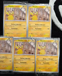 Pikachu At The Museum Pokemon Card Promo Sealed x5 - Image 5
