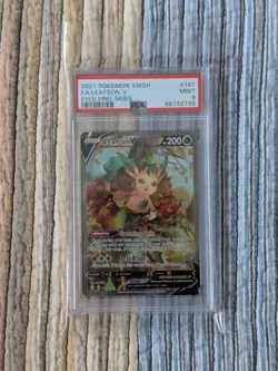 Leafeon V 167/203 Alt Art Evolving Skies Pokemon Card PSA 9 Mint - Image 1