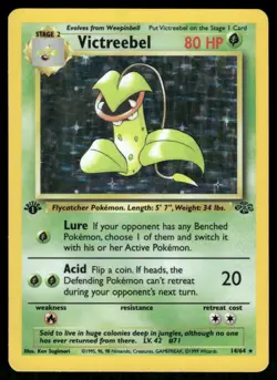 Pokemon Cards Victreebel 14/64 1st Edition Holo Jungle Rare LP WEEKLY AUCTIONS - Image 1