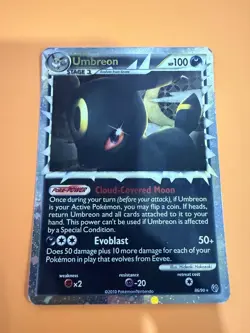 LP Umbreon Prime 86/90 Undaunted Holo Vintage Pokemon Card - Image 1
