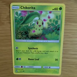 CHIKORITA 5/214 POKEMON CARD (LOST THUNDER SET) - Image 1