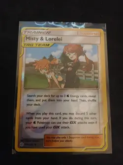 Misty & Lorelei 199/236 Reverse Holo Sun & Moon Cosmic Eclipse Pokemon LP - Image 1