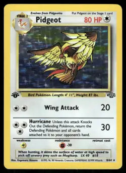 Pokemon Cards Pidgeot 8/64 1st Edition Holo Jungle Rare NM WEEKLY AUCTIONS - Image 1