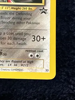 Scizor 33 Black Star Promo Regular Vintage Pokemon TCG - Image 4
