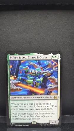Mikey and Leo Chaos and Order - Teenage Mutant Ninja Turtles - MtG - NM * 🔮 - Image 1