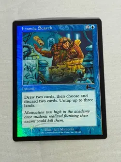 MTG FOIL Frantic Search Urza's Legacy Magic the Gathering - Image 1