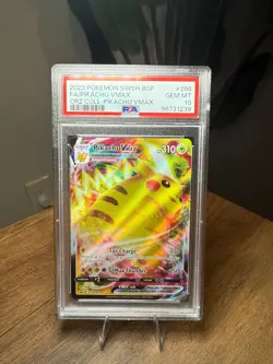 2023 Pokemon SWSH286 BSP Pikachu VMAX Black Star Promo PSA 10 🔥 - Image 1