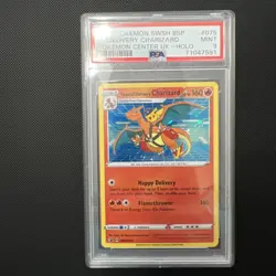 PSA 9 MINT Special Delivery Charizard SWSH075 HOLO PROMO Pokemon Card 318 - Image 1