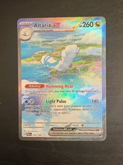Pokemon TCG Altaria ex 253/182 SV04 Paradox Rift SIR Full Art Holo 260HP EN - Image 1
