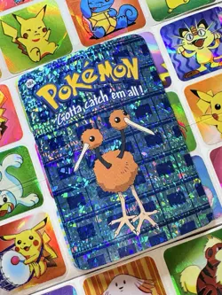 Pokemon 151 Vintage Pocket Monsters Vending HOLO Prism Sticker 00 Nintendo - Image 1