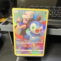 Pokemon Piplup Secret Rare Full Art Holo 239/236 SM Cosmic Eclipse - Image 1