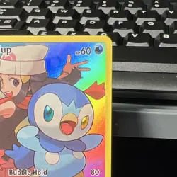 Pokemon Piplup Secret Rare Full Art Holo 239/236 SM Cosmic Eclipse - Image 2