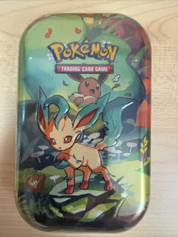 Pokemon Prismatic Evolutions Mini Tin Evee LEAFEON New Sealed - Image 1