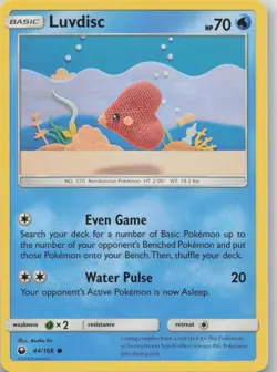 Luvdisc 44/168 Common Celestial Storm Pokemon Near Mint - Image 1