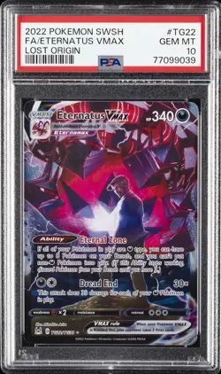 2022 POKEMON SWORD & SHIELD LOST ORIGIN #TG22 FULL ART/ETERNATUS VMAX PSA 10 - Image 1