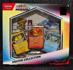 Pokemon TCG Prismatic Evolution Poster Collection Boxl Jolteon Flareon Vaporeon - Image 1
