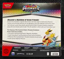 Pokemon TCG Prismatic Evolution Poster Collection Boxl Jolteon Flareon Vaporeon - Image 2