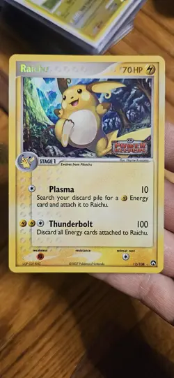 Pokemon Raichu 12/108 EX Power Keepers Reverse Holo Rare NM - Image 1