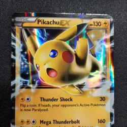Pokemon TCG Pikachu EX Holo XY Black Star Promo English Lightly Played XY174 - Image 2