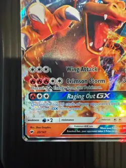 NM Pokemon Charizard GX Burning Shadows 20/147 - Image 5