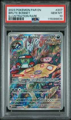PSA 10 - 2023 POKEMON PAR EN-PARADOX RIFT ILLUSTRATION RARE #207 BRUTE BONNET - Image 1