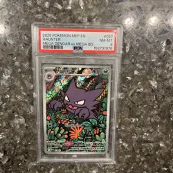 2025 Pokemon MEP EN Haunter Mega Gengar Ex Mega BD Psa 8 Fresh Slab!!! - Image 4