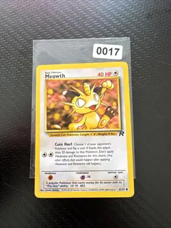 Pokemon Team Rocket's Meowth 62/82 First Edition - Image 1