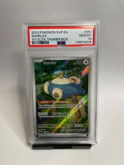 Pokemon Snorlax 051 Scarlet Violet Promo Graded PSA 10 Gem Mint - Image 1