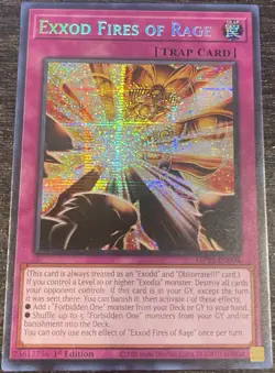 Yugioh - Exxod Fires of Rage MP25-EN094 - Prismatic Secret Rare - NM/M - Image 1