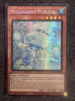 Yugioh Mulcharmy Purulia MP25-EN085 Prismatic Secret Rare 1st Edition NM - Image 1