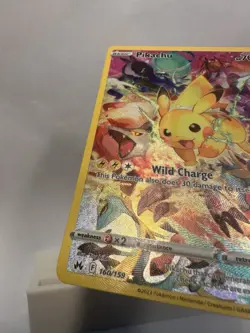 Pokemon Pikachu Secret Rare Full Art Holo 160/159 Crown Zenith NM - Image 2