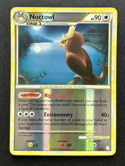 Noctowl 8/123 - Heartgold Soulsilver - Reverse Holo Rare - Pokemon Card - MP - Image 1