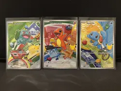 Pokemon First Partner Illustration Collection Series 1 Kanto Gen 1 Starters Set - Image 1