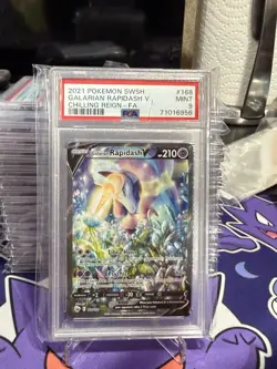 2021 Pokemon SWSH Galarian Rapidash V Chilling Reign FA PSA 9 - Image 1
