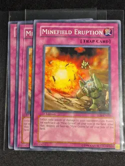 Yugioh - 3x Minefield Eruption TLM-EN051 1st Edition Common NM - Image 1