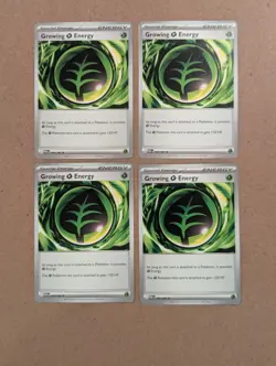 4x Pokemon TCG Growing Energy Non Holo DECK EXCLUSIVE Perfect Order Playset NM - Image 1