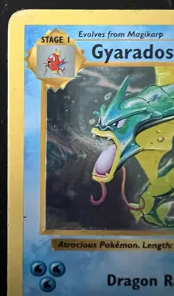 Pokemon Gyarados 6/102 Shadowless Holo Base Set WOTC Vintage LP - Image 4