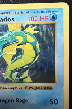 Pokemon Gyarados 6/102 Shadowless Holo Base Set WOTC Vintage LP - Image 5