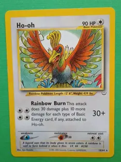POKEMON HO-OH 18/64 NEO-REVOLUTION Unlimited Rare LP with large EDGE DING 2001 - Image 1