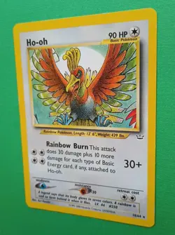 POKEMON HO-OH 18/64 NEO-REVOLUTION Unlimited Rare LP with large EDGE DING 2001 - Image 2