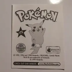 Pokemon - Primeape - Topps Merlin Sticker - Series 1 - #172/240 - 1999 - Image 2