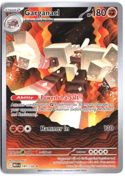 Garganacl 147/132 Illustration Rare Mega Evolution Pokemon - Image 1