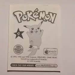 Pokemon - Primeape - Topps Merlin Sticker - Series 1 - #57/240 - 1999 - Image 2