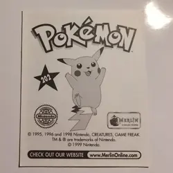 Pokemon - Jynx - Topps Merlin Sticker - Series 1 - #202/240 - 1999 - Image 2