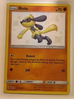 Riolu SV21/SV94 Shiny Rare Hidden Fates Shiny Vault Pokemon NM - Image 1