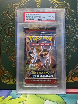 2015 Pokemon XY Breakthrough Booster Pack Mega HOUNDOOM Art PSA 10 GEM MINT - Image 1