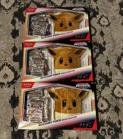 Pokemon Prismatic Evolutions EEVEE Accessory Pouch Special Collection Sealed New - Image 1