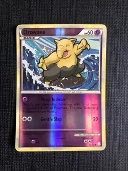 Pokemon TCG Drowzee Heartgold Soulsilver 62/123 Reverse Holo Common LP+ - Image 1