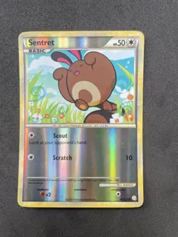 Sentret 80/123 Reverse Holo Heart Gold Soul Silver LP Pokemon TCG - Image 1