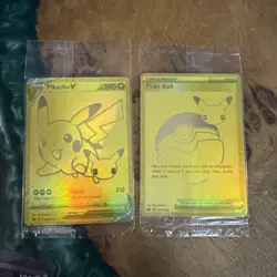 Pokemon Celebrations Pikachu V & PokeBall Gold Promos SEALED SWSH 145 & SWSH 146 - Image 1